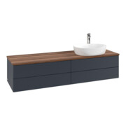 V&B Waschtischunterschrank mit Frontstruktur Antao 160x50cm, HL, WBP w. wal, md bl. m Lac