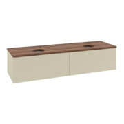 V&B Waschtischunterschrank mit Frontstruktur Antao 160x50cm, HL, WBP w. wal, si Gr m Lac