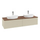 V&B Waschtischunterschrank mit Frontstruktur Antao 160x50cm, HL, WBP w. wal, si Gr m Lac-3
