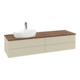 V&B Waschtischunterschrank mit Frontstruktur Antao 160x50cm, HL, WBP w. wal, si Gr m Lac-1