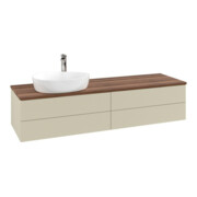 V&B Waschtischunterschrank mit Frontstruktur Antao 160x50cm, HL, WBP w. wal, si Gr m Lac