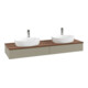 V&B Waschtischunterschrank mit Frontstruktur Antao 160x50cm, HL, WBP w. wal, st. Gr m Lac-1
