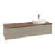 V&B Waschtischunterschrank mit Frontstruktur Antao 160x50cm, HL, WBP w. wal, st. Gr m Lac-3