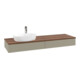 V&B Waschtischunterschrank mit Frontstruktur Antao 160x50cm, HL, WBP w. wal, st. Gr m Lac-1