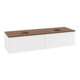 V&B Waschtischunterschrank mit Frontstruktur Antao 160x50cm, HL, WBP w. wal, wh. m Lac-1