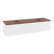 V&B Waschtischunterschrank mit Frontstruktur Antao 160x50cm, HL, WBP w. wal, wh. m Lac