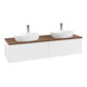 V&B Waschtischunterschrank mit Frontstruktur Antao 160x50cm, HL, WBP w. wal, wh. m Lac-3