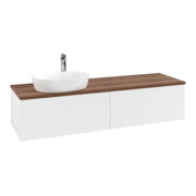 V&B Waschtischunterschrank mit Frontstruktur Antao 160x50cm, HL, WBP w. wal, wh. m Lac