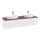 V&B Waschtischunterschrank mit Frontstruktur Antao 160x50cm, HL, WBP w. wal, wh. m Lac-3