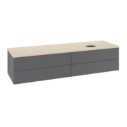 V&B Waschtischunterschrank mit Frontstruktur Antao 160x50cm, WBP botti., Anthrac. m Lac