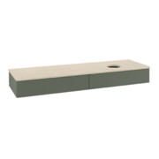 V&B Waschtischunterschrank mit Frontstruktur Antao 160x50cm, WBP botti., lea gre. m Lac