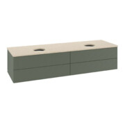 V&B Waschtischunterschrank mit Frontstruktur Antao 160x50cm, WBP botti., lea gre. m Lac