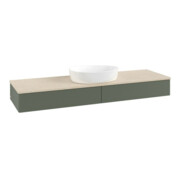 V&B Waschtischunterschrank mit Frontstruktur Antao 160x50cm, WBP botti., lea gre. m Lac