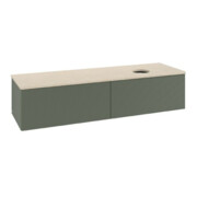 V&B Waschtischunterschrank mit Frontstruktur Antao 160x50cm, WBP botti., lea gre. m Lac