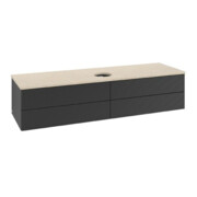 V&B Waschtischunterschrank mit Frontstruktur Antao 160x50cm, WBP-farbe botti., bla m Lac-3
