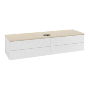 V&B Waschtischunterschrank mit Frontstruktur Antao 160x50cm, WBP-farbe botti., glo wh. Lac