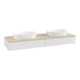V&B Waschtischunterschrank mit Frontstruktur Antao 160x50cm, WBP-farbe botti., glo wh. Lac-1