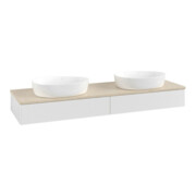 V&B Waschtischunterschrank mit Frontstruktur Antao 160x50cm, WBP-farbe botti., glo wh. Lac