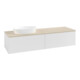 V&B Waschtischunterschrank mit Frontstruktur Antao 160x50cm, WBP-farbe botti., glo wh. Lac-1