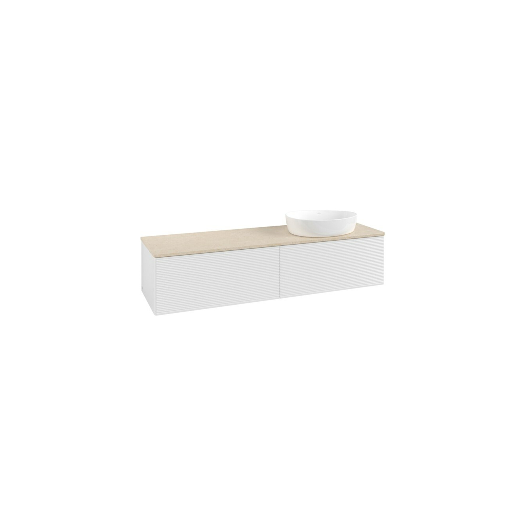 V&B Waschtischunterschrank mit Frontstruktur Antao 160x50cm, WBP-farbe botti., glo wh. Lac ; Villeroy & Boch