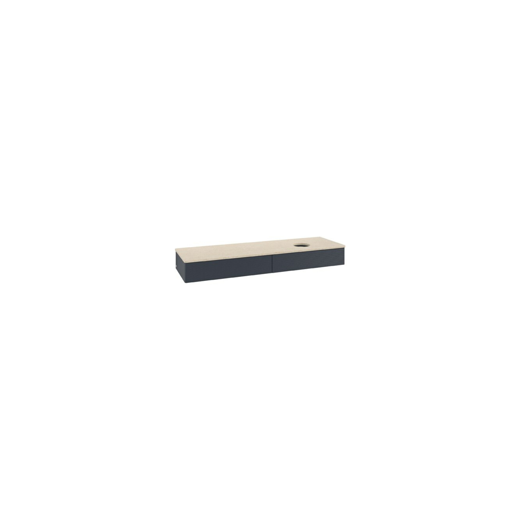 V&B Waschtischunterschrank mit Frontstruktur Antao 160x50cm, WBP-farbe botti., md bl. m Lac ; Villeroy & Boch