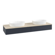 V&B Waschtischunterschrank mit Frontstruktur Antao 160x50cm, WBP-farbe botti., md bl. m Lac