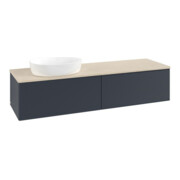 V&B Waschtischunterschrank mit Frontstruktur Antao 160x50cm, WBP-farbe botti., md bl. m Lac