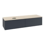 V&B Waschtischunterschrank mit Frontstruktur Antao 160x50cm, WBP-farbe botti., md bl. m Lac-4