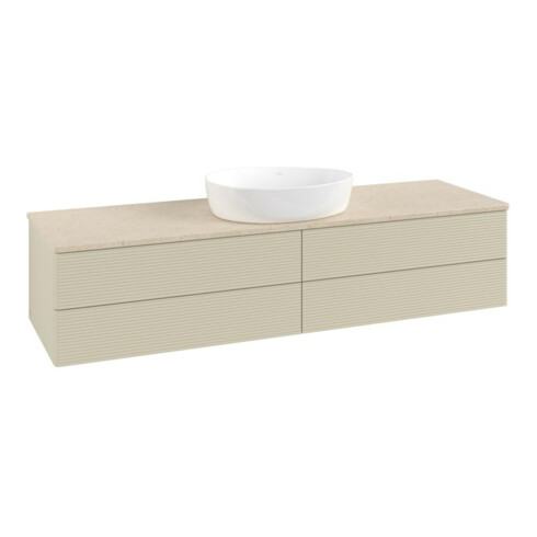 V&B Waschtischunterschrank mit Frontstruktur Antao 160x50cm, WBP-farbe botti., si Gr m Lac