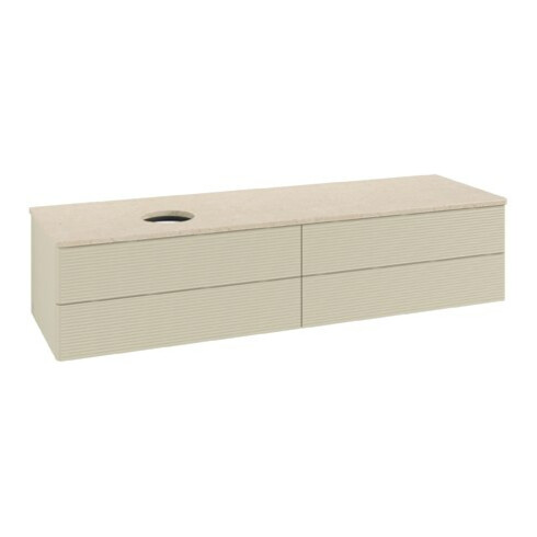 V&B Waschtischunterschrank mit Frontstruktur Antao 160x50cm, WBP-farbe botti., si Gr m Lac