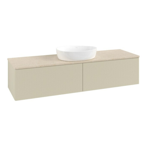 V&B Waschtischunterschrank mit Frontstruktur Antao 160x50cm, WBP-farbe botti., si Gr m Lac