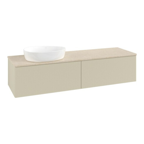 V&B Waschtischunterschrank mit Frontstruktur Antao 160x50cm, WBP-farbe botti., si Gr m Lac