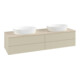V&B Waschtischunterschrank mit Frontstruktur Antao 160x50cm, WBP-farbe botti., si Gr m Lac-1