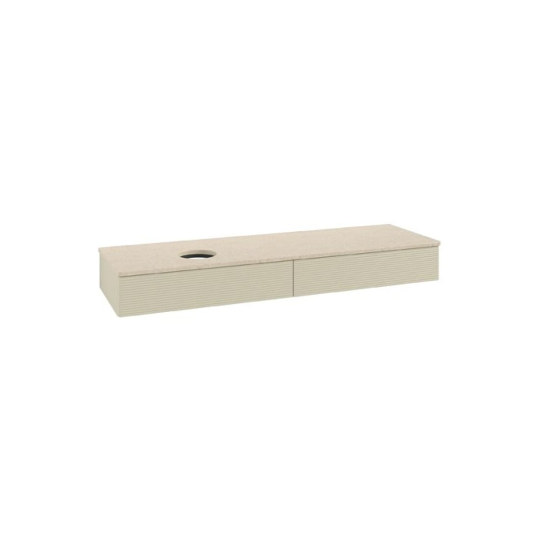 V&B Waschtischunterschrank mit Frontstruktur Antao 160x50cm, WBP-farbe botti., si Gr m Lac