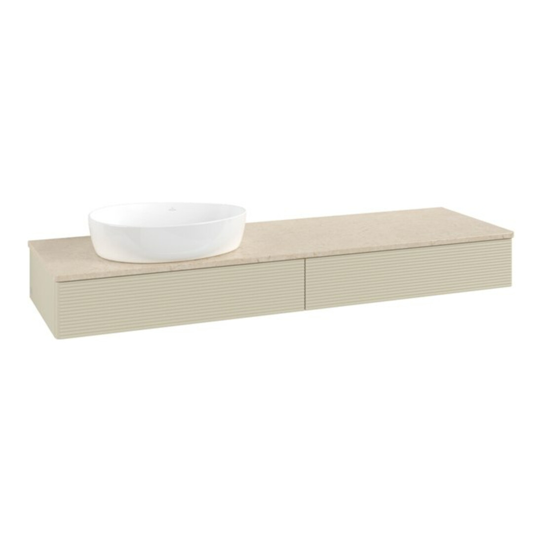 V&B Waschtischunterschrank mit Frontstruktur Antao 160x50cm, WBP-farbe botti., si Gr m Lac