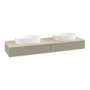 V&B Waschtischunterschrank mit Frontstruktur Antao 160x50cm, WBP-farbe botti., st. Gr m Lac