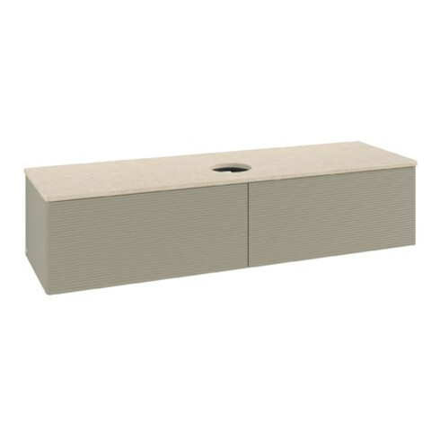 V&B Waschtischunterschrank mit Frontstruktur Antao 160x50cm, WBP-farbe botti., st. Gr m Lac