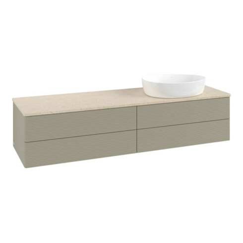 V&B Waschtischunterschrank mit Frontstruktur Antao 160x50cm, WBP-farbe botti., st. Gr m Lac