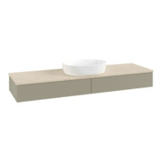 V&B Waschtischunterschrank mit Frontstruktur Antao 160x50cm, WBP-farbe botti., st. Gr m Lac