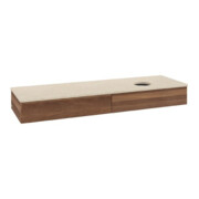 V&B Waschtischunterschrank mit Frontstruktur Antao 160x50cm, WBP-farbe botti., warm walnut-3