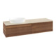 V&B Waschtischunterschrank mit Frontstruktur Antao 160x50cm, WBP-farbe botti., warm walnut-3