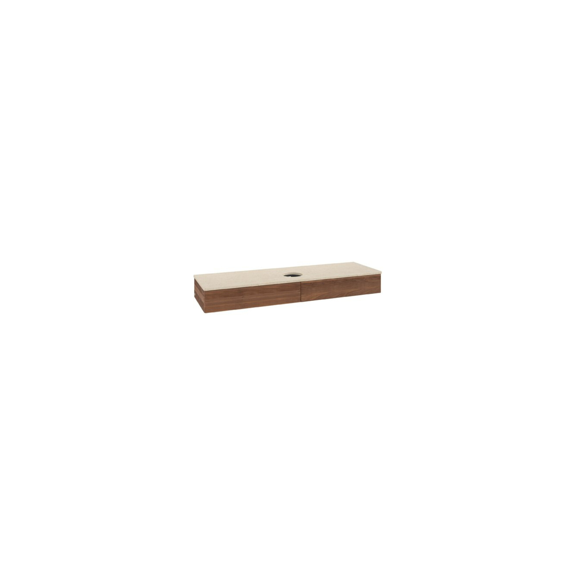 V&B Waschtischunterschrank mit Frontstruktur Antao 160x50cm, WBP-farbe botti., warm walnut ; Villeroy & Boch