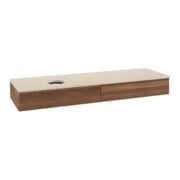 V&B Waschtischunterschrank mit Frontstruktur Antao 160x50cm, WBP-farbe botti., warm walnut-3