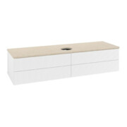 V&B Waschtischunterschrank mit Frontstruktur Antao 160x50cm, WBP-farbe botti., wh. m Lac-3