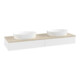 V&B Waschtischunterschrank mit Frontstruktur Antao 160x50cm, WBP-farbe botti., wh. m Lac-3