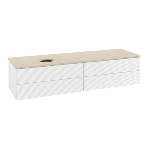 V&B Waschtischunterschrank mit Frontstruktur Antao 160x50cm, WBP-farbe botti., wh. m Lac