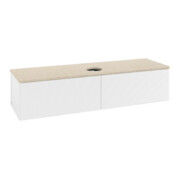 V&B Waschtischunterschrank mit Frontstruktur Antao 160x50cm, WBP-farbe botti., wh. m Lac