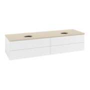 V&B Waschtischunterschrank mit Frontstruktur Antao 160x50cm, WBP-farbe botti., wh. m Lac