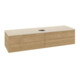 V&B Waschtischunterschrank mit Frontstruktur Antao 160x50cm, WBP-farbe botticino, honey oak-3