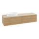 V&B Waschtischunterschrank mit Frontstruktur Antao 160x50cm, WBP-farbe botticino, honey oak-1